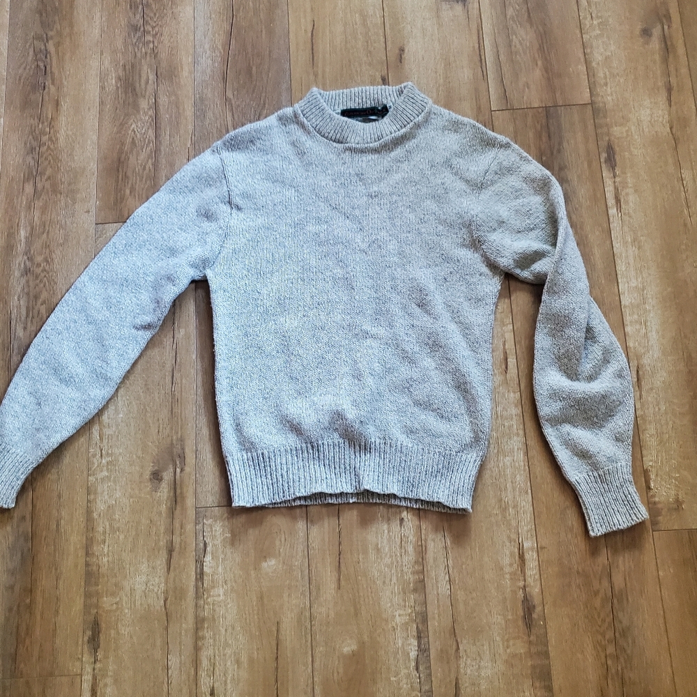 Vintage 70s American Outback ILGWU Wool Sweater Heather Gray USA Women's Sz M